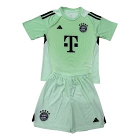 Günstige Fußballtrikots FC Bayern München Torwart Kinder 2025-26 Grüne Kurzarm